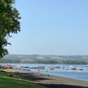 Beaches around lake Bolsena